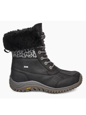 Ugg Adirondack II Exotic Waterproof Black Leopard Print Size 11